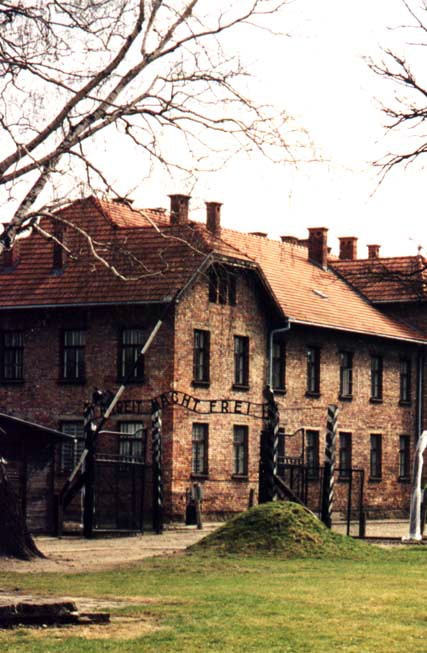 Entrance to the Auschwitz concentration camp