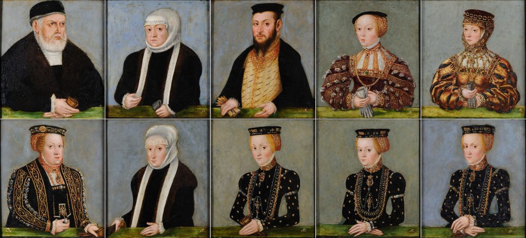 Miniature portraits of the Jagiellonian dynasty, Lucas Cranach the Younger, 1555/1556
