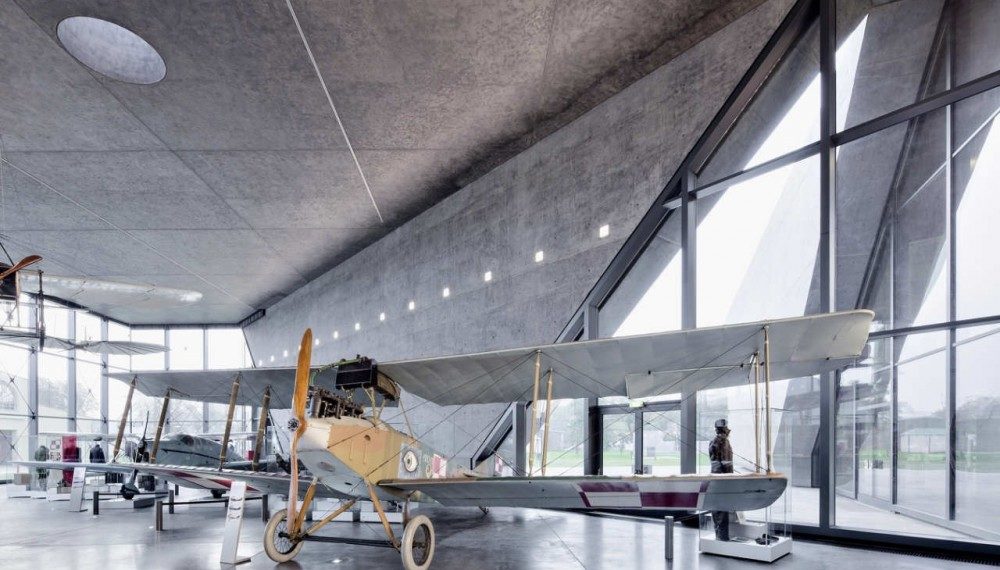 Exhibition hall of the Polish Aviation Museum in Krakow