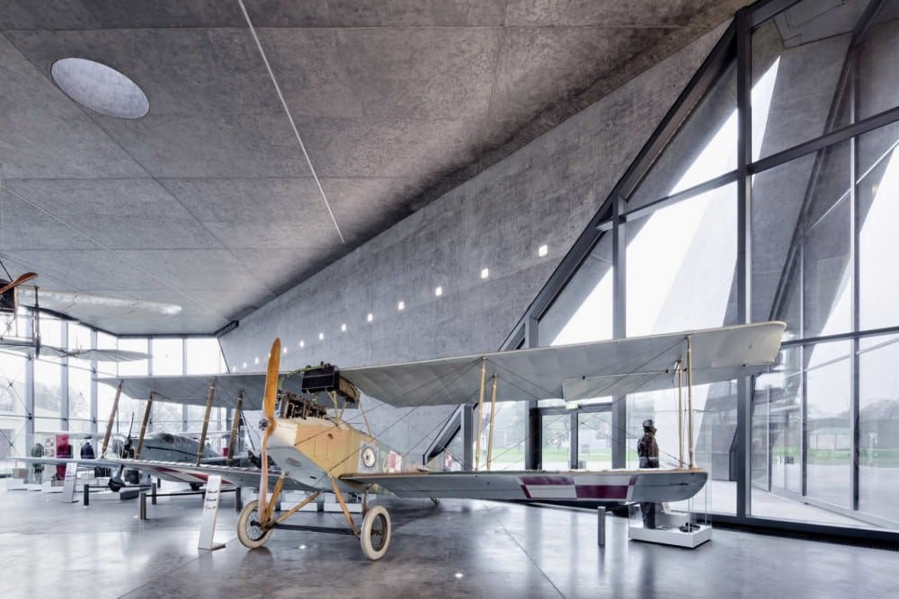 Exhibition hall of the Polish Aviation Museum in Krakow