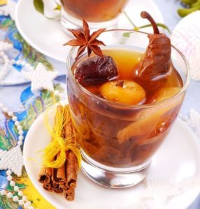 Kompot z suszu (dried fruit compote) is traditionally drunk only once a year, on Christmas