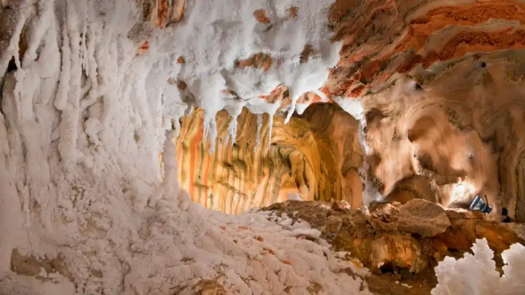 Beautiful salt crystalline structures found in Cardona Salt Mountain in Catalonia