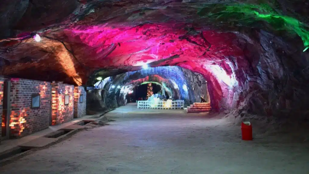 Khewra Salt Mine - largest salt mine in Asia, with beautiful multi coloured lights