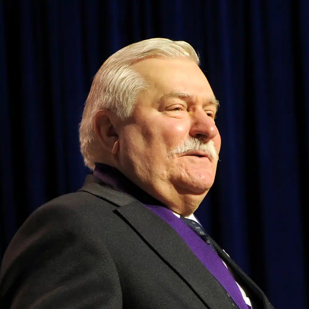 Picture of Lech Walesa, a Nobel Peace Prize Winner and one of the most iconic statesmen of the 20th century