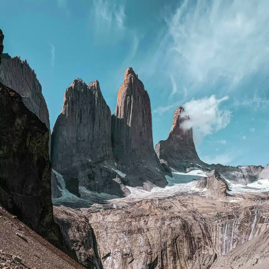 Torres del Paine National Park in Chile offers some of the most striking rock formations in the world.