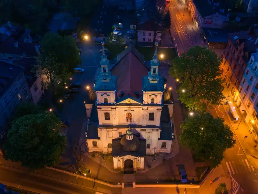 Central Krakow at night